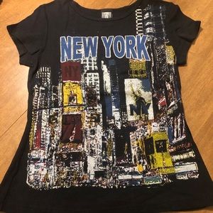 New York City Times Square Sparkly T-shirt